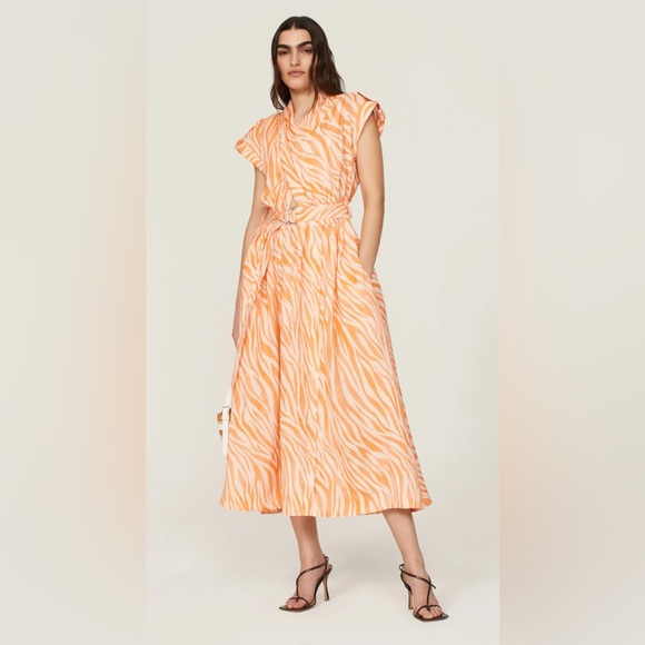 Derek Lam Cross Front Midi Dress • size US 2 (Italian 38) - Picture 1 of 14